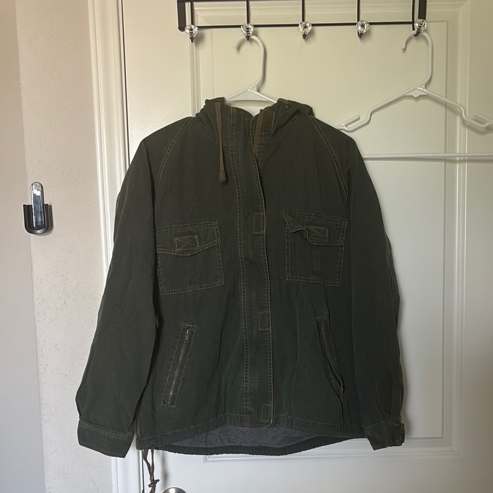 Brandon Thomas Olive Green Military Jacket